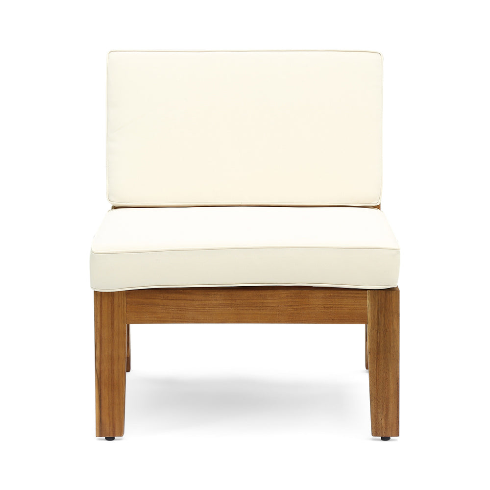 English Elm Christopher Knight Home® - Grenada 5-Seater Acacia Wood Sectional Sofa Set - Weather-Resistant, Handcrafted Comfort & Style N773OS00056C