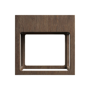 Bernhardt Bernhardt Casa Paros Side Table 24" Rustic Modern Wood Frame With Inset Faux Concrete Top, Airy Design 317111