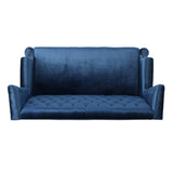 Christopher Knight Home® - Noble House - Nolie High Back Tufted Winged Cobalt Velvet Loveseat