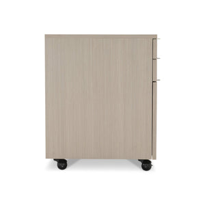Bernhardt Bernhardt Axiom File Cabinet - 3-Drawer Mobile Storage, Linear Grey Woodgrain, Sleek Metal Hardware (24.5"H) D13504