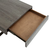 Homelegance By Top-Line Saskai Wood Finish Tables with Drawers Grey MDF