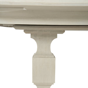 Bernhardt Bernhardt East Hampton Cerused Linen Dining Table With Two 20" Leaves, Two-Pedestal Neo-Traditional Design K1429