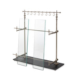 Park Hill Black Marble and Iron Bistro Rack EAW20187