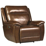 Parker House Jameson - Hickory Power Reclining Zero Gravity Sofa And Two Recliners Dark Brown 100% Leather ,Leather Match Mjam-311phz-hkry