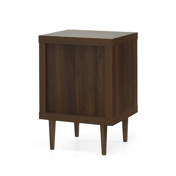 English Elm Christopher Knight Home® - 1-Drawer Nightstand - Compact Modern Design, Faux-Wood Finish, Easy Assembly, Perfect For Small Spaces 72036.00WALN