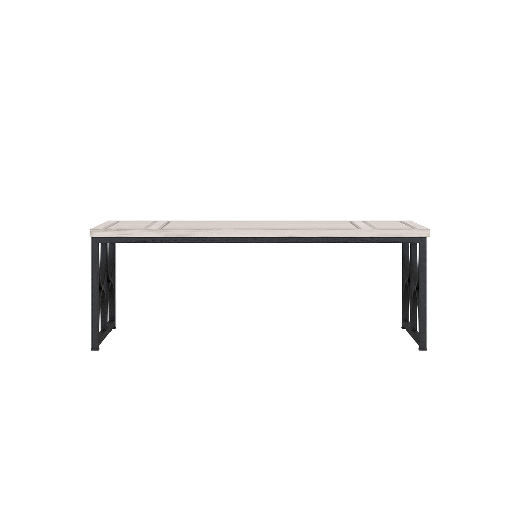 A.R.T. Furniture Alcove Metal Cocktail Table - Casual Traditional Design With Burnished Brass, Perfect For Any Decor White Acacia Solids,Maple Veneers,Iron 321360-1241