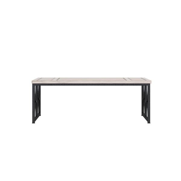 A.R.T. Furniture Alcove Metal Cocktail Table - Casual Traditional Design With Burnished Brass, Perfect For Any Decor White Acacia Solids,Maple Veneers,Iron 321360-1241