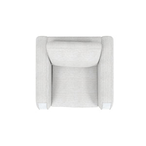 A.R.T. Furniture Rothko Lounge Chair: Contemporary Driftwood Design With Soft Porcelain Upholstery And Comfort Support White Rubberwood Solids,Foam,Fabric,Metal 529503-5517