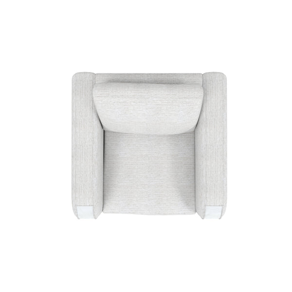 A.R.T. Furniture Rothko Lounge Chair: Contemporary Driftwood Design With Soft Porcelain Upholstery And Comfort Support White Rubberwood Solids,Foam,Fabric,Metal 529503-5517