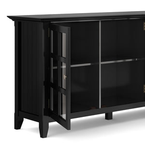 English Elm Acadian Wide Storage Cabinet In Black – Handcrafted Solid Wood, Versatile Storage & Elegant Design B136P158286