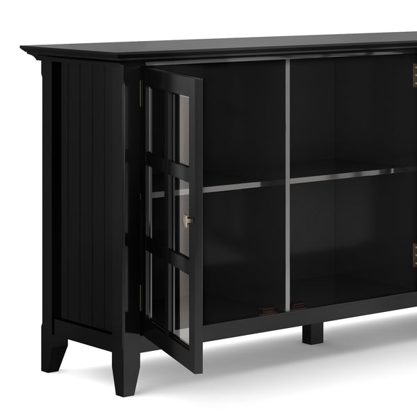 English Elm Acadian Wide Storage Cabinet In Black – Handcrafted Solid Wood, Versatile Storage & Elegant Design B136P158286