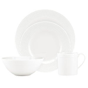 Lenox Kate Spade Wickford 4-Piece Place Setting White, WHITE PORCELAIN 818766