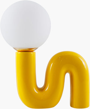 Livabliss Oyri Mixed Material Felt Glass Accent Table Lamp Warm Ambient Glow Modern Decor OYR-001