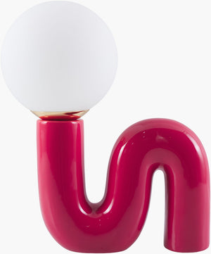Livabliss Oyri Ceramic Base Table Lamp with Glass Shade for Warm Ambient Bedroom Glow OYR-002