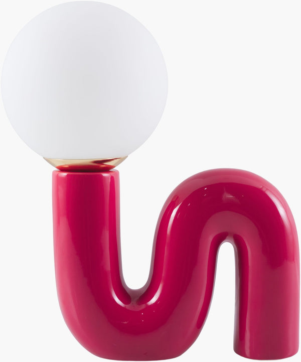 Livabliss Oyri Ceramic Base Table Lamp with Glass Shade for Warm Ambient Bedroom Glow OYR-002