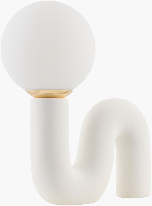 Livabliss Oyri Ceramic Body Table Lamp with Glass Shade for Modern or Scandinavian Interiors OYR-003