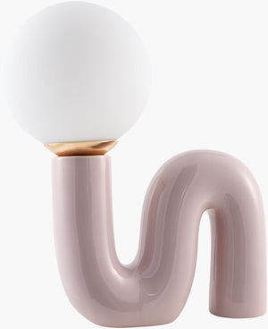 Livabliss Oyri Mixed Material Accent Table Lamp with Felt Glass Texture for Modern Interiors OYR-004