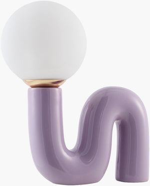 Livabliss Oyri Felt and Glass Accent Table Lamp Warm Ambient Glow for Modern Living Spaces OYR-006