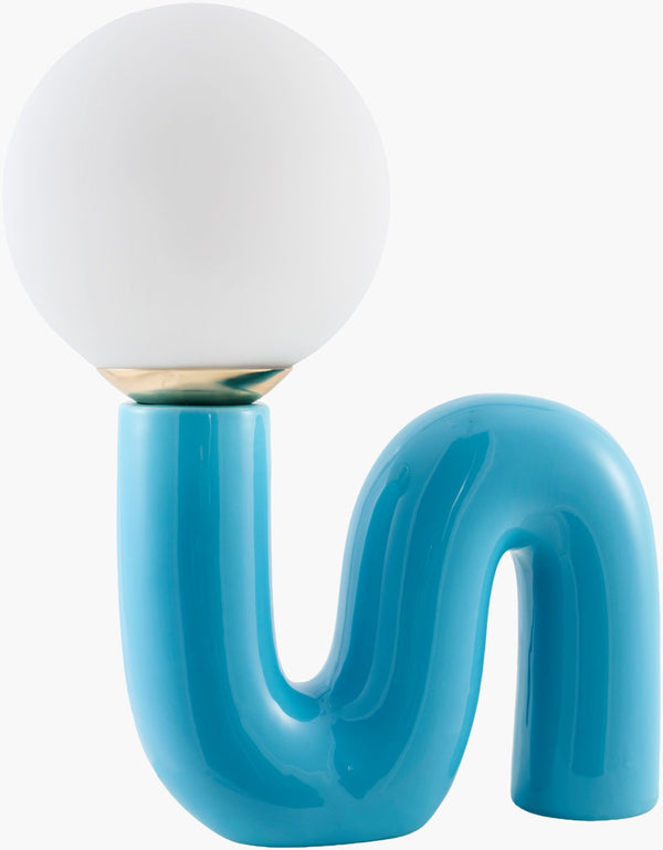 Livabliss Oyri Felt Wrapped Glass Base Table Lamp Warm Ambient Glow for Bedroom or Living Room OYR-007