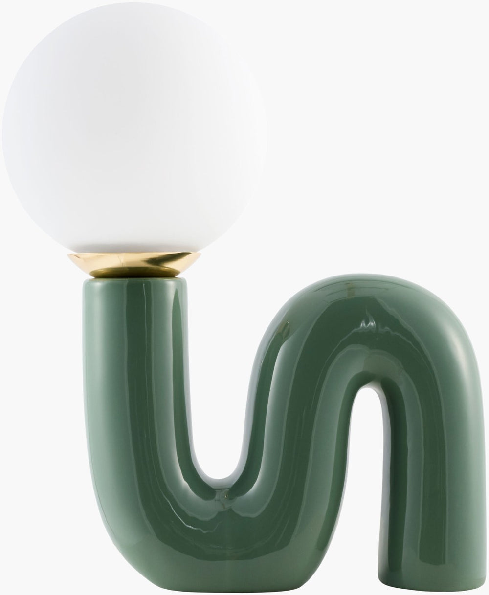 Livabliss Oyri Multi Material Felt Glass Table Lamp for Minimalist Modern Bedside Ambiance OYR-008