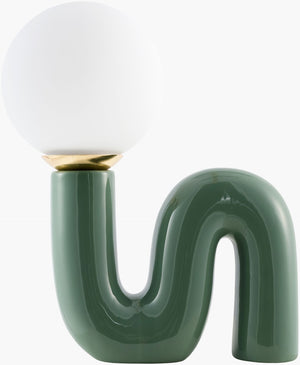Livabliss Oyri Multi Material Felt Glass Table Lamp for Minimalist Modern Bedside Ambiance OYR-008