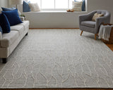 Feizy Rugs Enzo Wool Hand Tufted Casual Rug Taupe/Ivory 12' x 15'