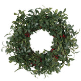 Christopher Knight Home® - Noble House - Donway 25" Olive Artificial Silk Wreath with Berries, Green and Red