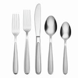 Oneida Jordan Two-Toned 20-Piece Stainless Steel Flatware Set, Satin Finish, Dishwasher Safe