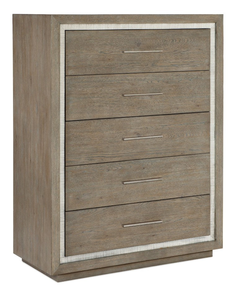 Hooker Furniture Serenity Coastal Five-Drawer Chest In Malibu Two-Tone Finish — Soft-Close Drawers, Cedar & Felt Liner 6350-90110-95