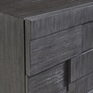 Bernhardt Bernhardt Lancer Dresser In Bracken Mahogany — Sculptural Patchwork Fronts, 6 Push-Open Drawers, 72" 347054