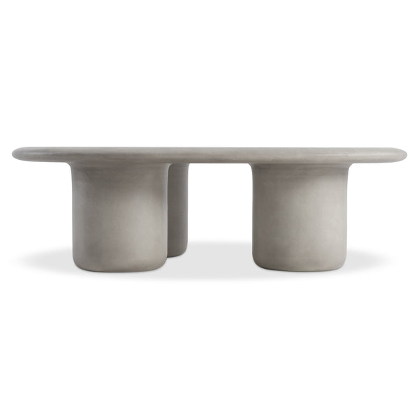 Bernhardt Bernhardt Sculptural Decliff Cocktail Table — Teardrop Cast Resin Pumice Finish, Low-Profile Artful Centerpiece 530013