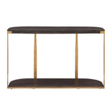 Homelegance By Top-Line Conlley Wood and Metal T-Brace Sofa Table Espresso MDF