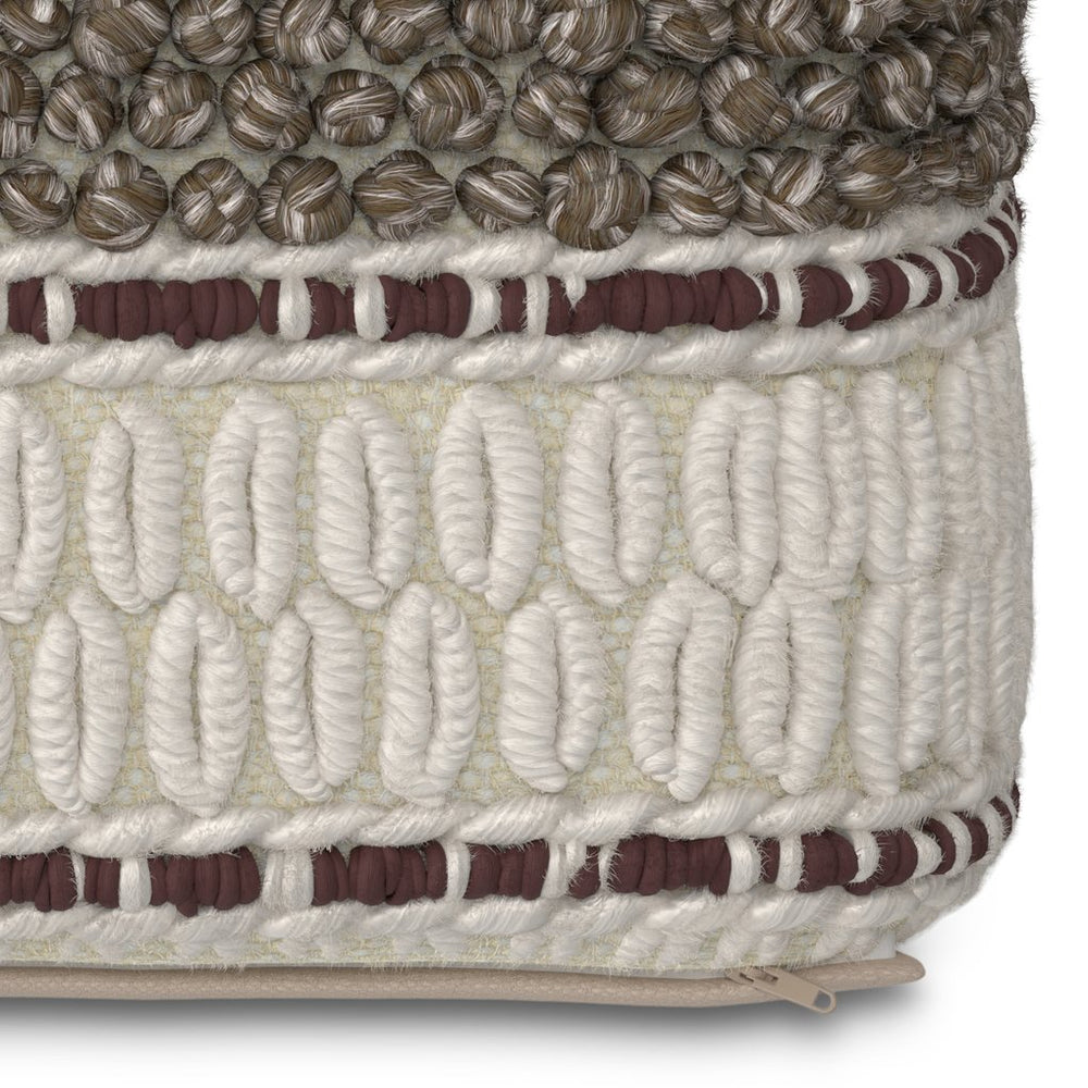 English Elm Grady Square Pouf - Handcrafted Earth Tone Accent For Comfort, Seating, Or Footstool Use B136P159322
