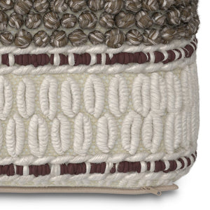 English Elm Grady Square Pouf - Handcrafted Earth Tone Accent For Comfort, Seating, Or Footstool Use B136P159322