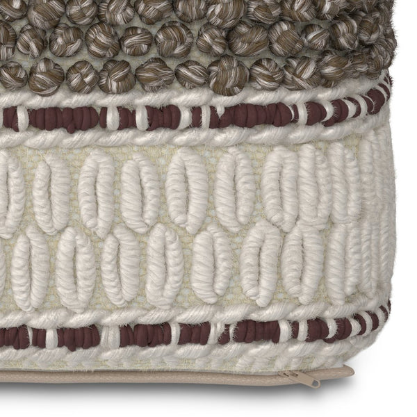 English Elm Grady Square Pouf - Handcrafted Earth Tone Accent For Comfort, Seating, Or Footstool Use B136P159322