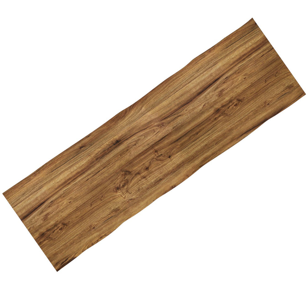 English Elm Colton Rustic Mango Wood Bench with Raw Edge Seat and Black Hairpin Legs — Handfinished Natural Finish (42") B136P158528