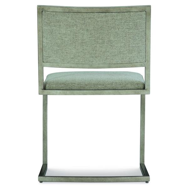 Bernhardt Bernhardt Ames Cantilever Side Chair With Glazed Silver Tubular Frame And Upholstered Half-Back, Versatile Seating 398581