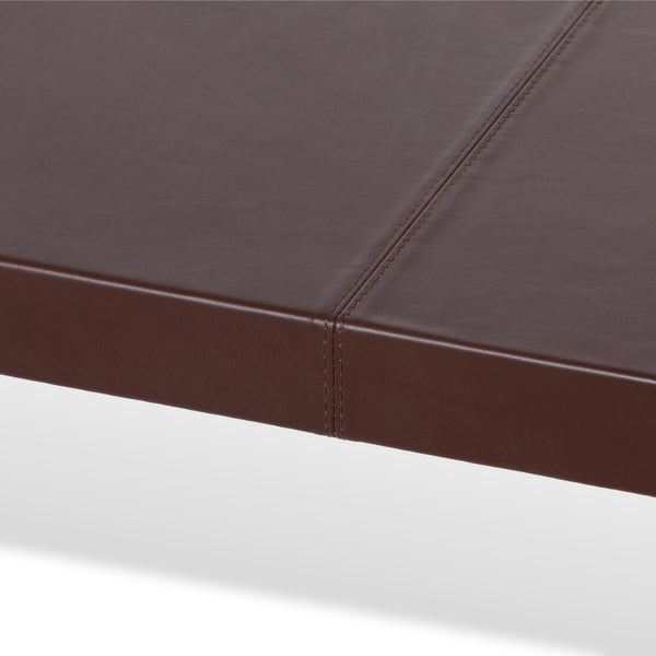 Park Hill Rhodes Leather and Brass Dining Table EFT26321