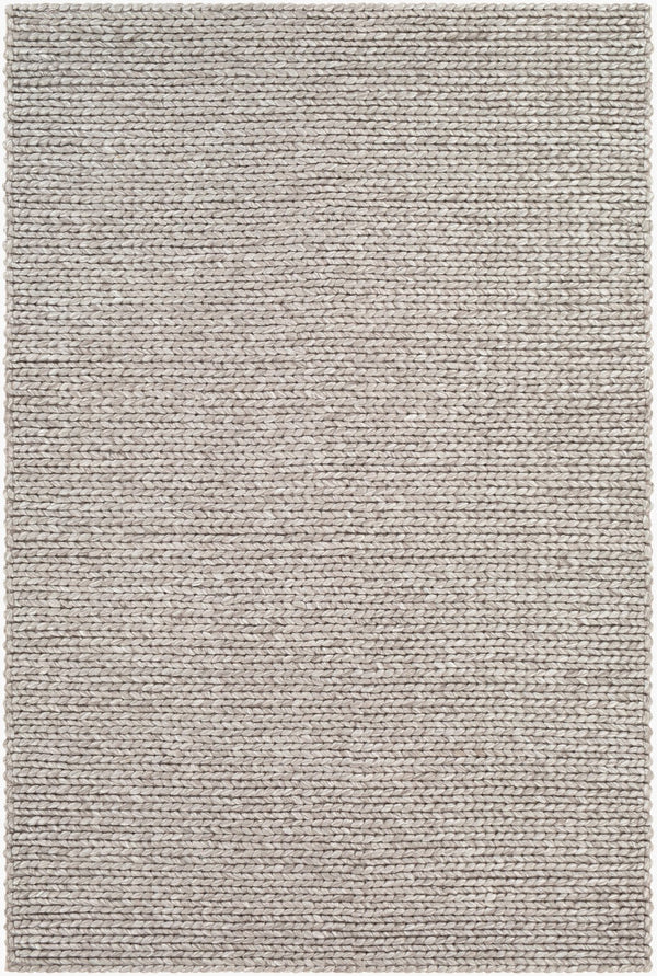 Surya Ozark 2' X 3' Handmade Area Rug - Elegant Low Pile Design, Viscose & Wool Blend, Easy Care, Durable Medium Gray Viscose,Wool Ozk2300-23