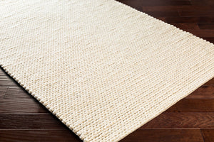Surya Ozark 2' X 3' Handmade Area Rug - Elegant Low Pile Design, Viscose & Wool Blend, Easy Care, Durable Ivory Viscose,Wool Ozk2301-23
