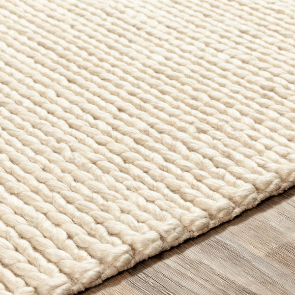 Surya Ozark 2' X 3' Handmade Area Rug - Elegant Low Pile Design, Viscose & Wool Blend, Easy Care, Durable Ivory Viscose,Wool Ozk2301-23