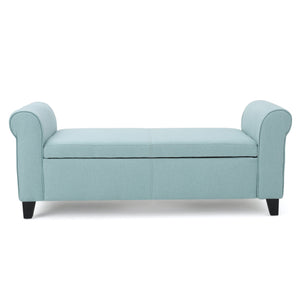 English Elm Hayes Upholstered Storage Bench with Rolled Arms for Entryway Bedroom or Living Room 57735.00LBL