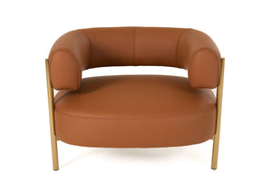 VIG Furniture Modrest Ozona - Modern Rust Leather Accent Chair VGHM-LL255-RUST