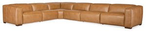 Fresco 6 Seat Sectional 3-PWR Brown MS Collection SS404-6PC3-080 Hooker Furniture