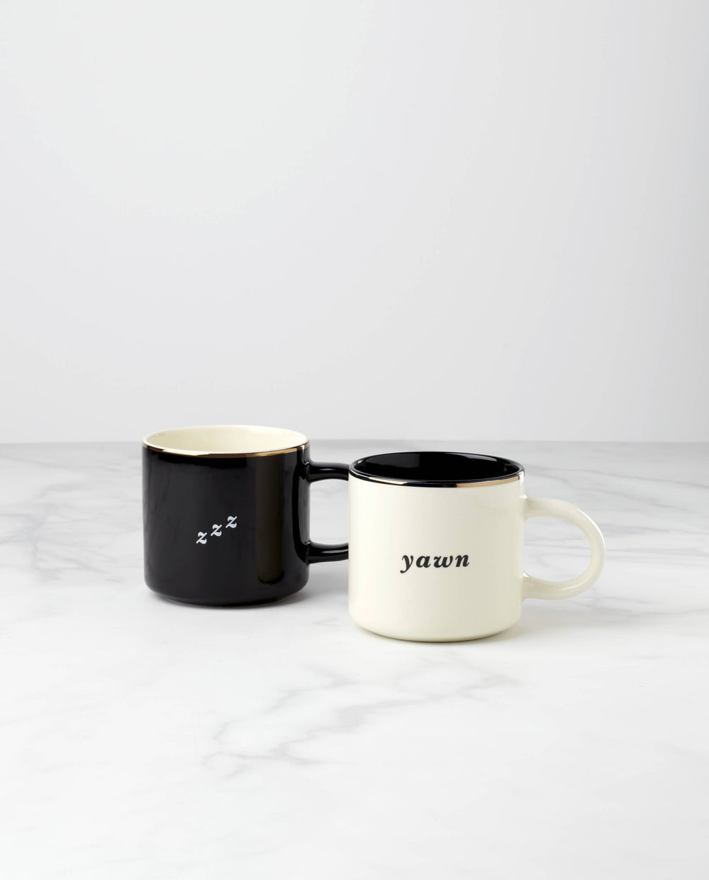 Lenox Kate Spade Yawn & ZZZ Mugs, Set of 2 Black, NO COLOR STONEWARE 897464