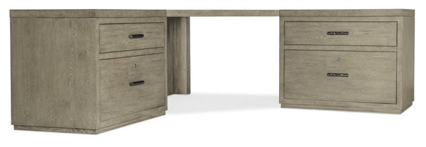 Hooker Furniture Linville Weathered Mink 72” Credenza With Lockable Lateral Files, Pendaflex-Ready Storage And Display 85.00 L x 85.00W x 30.00H 6150-10938-85