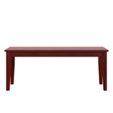 Homelegance By Top-Line Lorren Wood Dining Bench Red Rubberwood