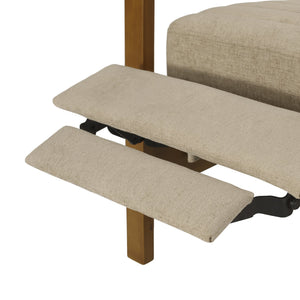 English Elm Christopher Knight Home® - Fabric Sand Push-Back Recliner Chair with Channel Stitching, Rubberwood Frame, Compact Comfort Lounge — Ergonomic Manual Club Seat (Sand) 71261.00SND