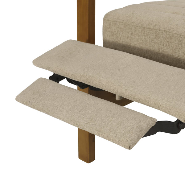English Elm Christopher Knight Home® - Fabric Sand Push-Back Recliner Chair with Channel Stitching, Rubberwood Frame, Compact Comfort Lounge — Ergonomic Manual Club Seat (Sand) 71261.00SND