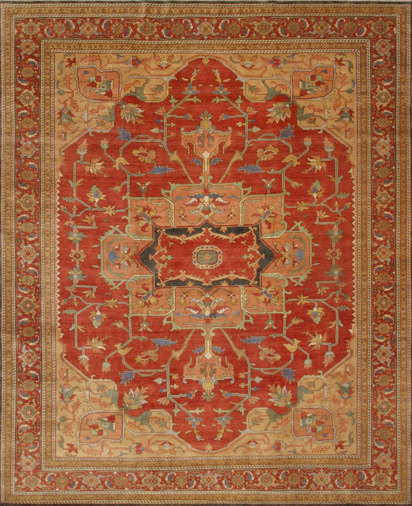 Pasargad Home Serapi Collection Hand-knotted Rustic Wool Area Rug For Timeless Interior Elegance   P-2 8x10